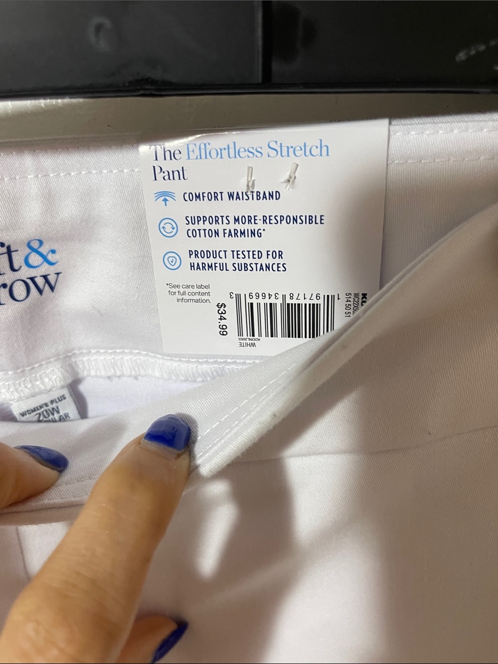 White Stretch Pull-On Pants
Croft & barrow brand size 20 W regular NWT - Picture 4 of 8
